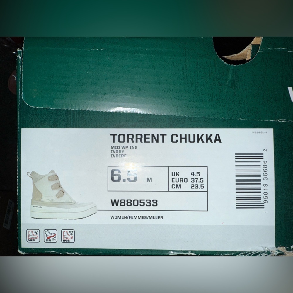 Wolverine Torrent Chukka Women's Waterproof Boot In Ivory size 6.5 - Picture 5 of 5